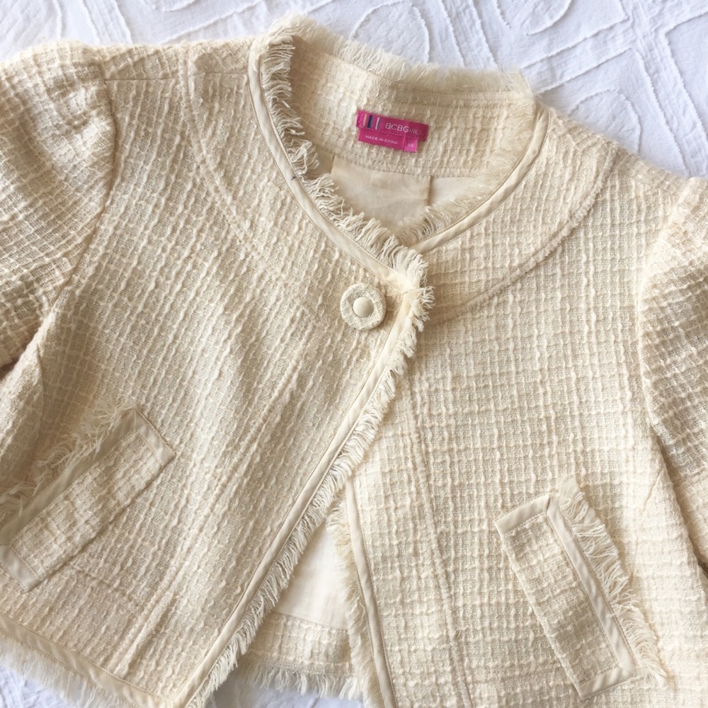 BCBG Girls Cropped Twead Jacket